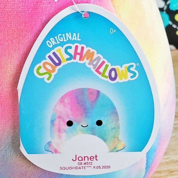 Squishmallow Janet the Jellyfish 8" UltraSoft Stuffed Sealife Plush Toy NWT - Picture 7 of 8